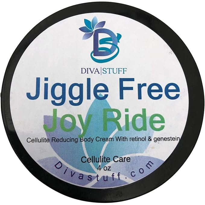ديفا ستوف Diva Stuff Jiggle Free Joy Ride - كريم جسم يقلل من السيلوليت مع 4٪ ريتينول - صنع في الولايات المتحدة مع مكونات آمنة - 4.5 أونصة سائلة. - Image 1